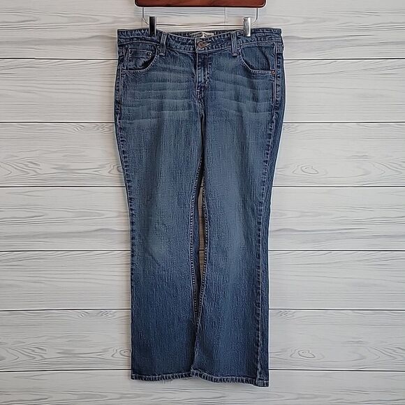 Levi Strauss signature low-rise bootcut blue denim jeans Size 12S - Picture 5 of 15